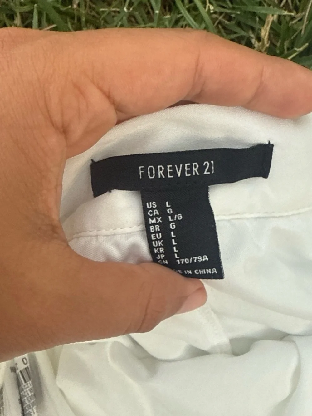 Forever 21 White Pleated Midi Skirt